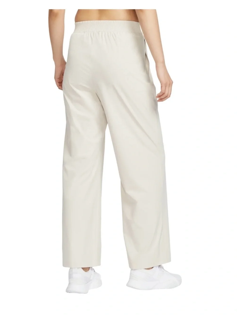 Nike Cream Wide-Leg High-Rise Pants
